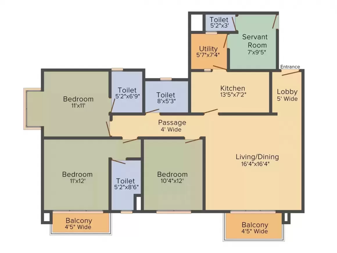 3 BHK | 1878.00 sq.ft | ₹ 2.25 cr