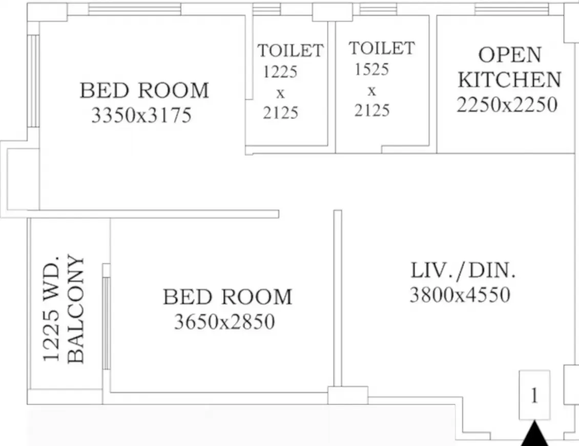 2 BHK | 920.00 sq.ft| ₹ 35.0 L