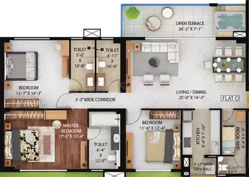 3 BHK | 1564 Sq.ft | ₹ 1.88 Cr