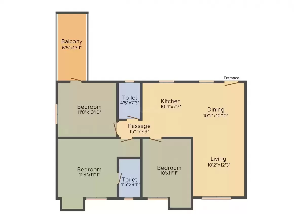 3 BHK | 1347.00 sq.ft | ₹ 1.03 Cr