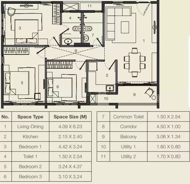 3 BHK | 1398.00 sq.ft | ₹ 80 L