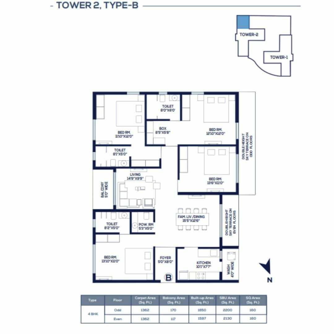 4 BHK | 2130 Sq.ft | ₹ 1.75 Cr onwards